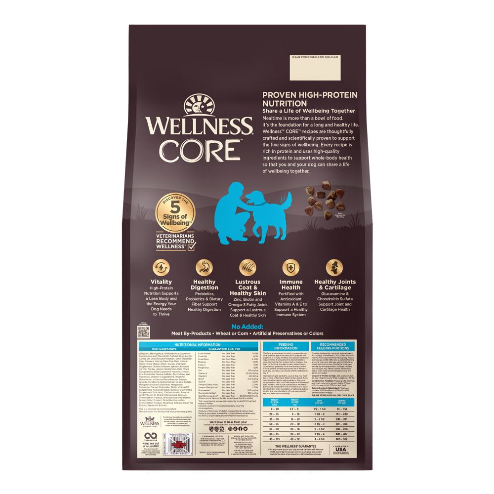 'FREE FD TREATS': Wellness CORE Grain-Free Ocean Dry Dog Food