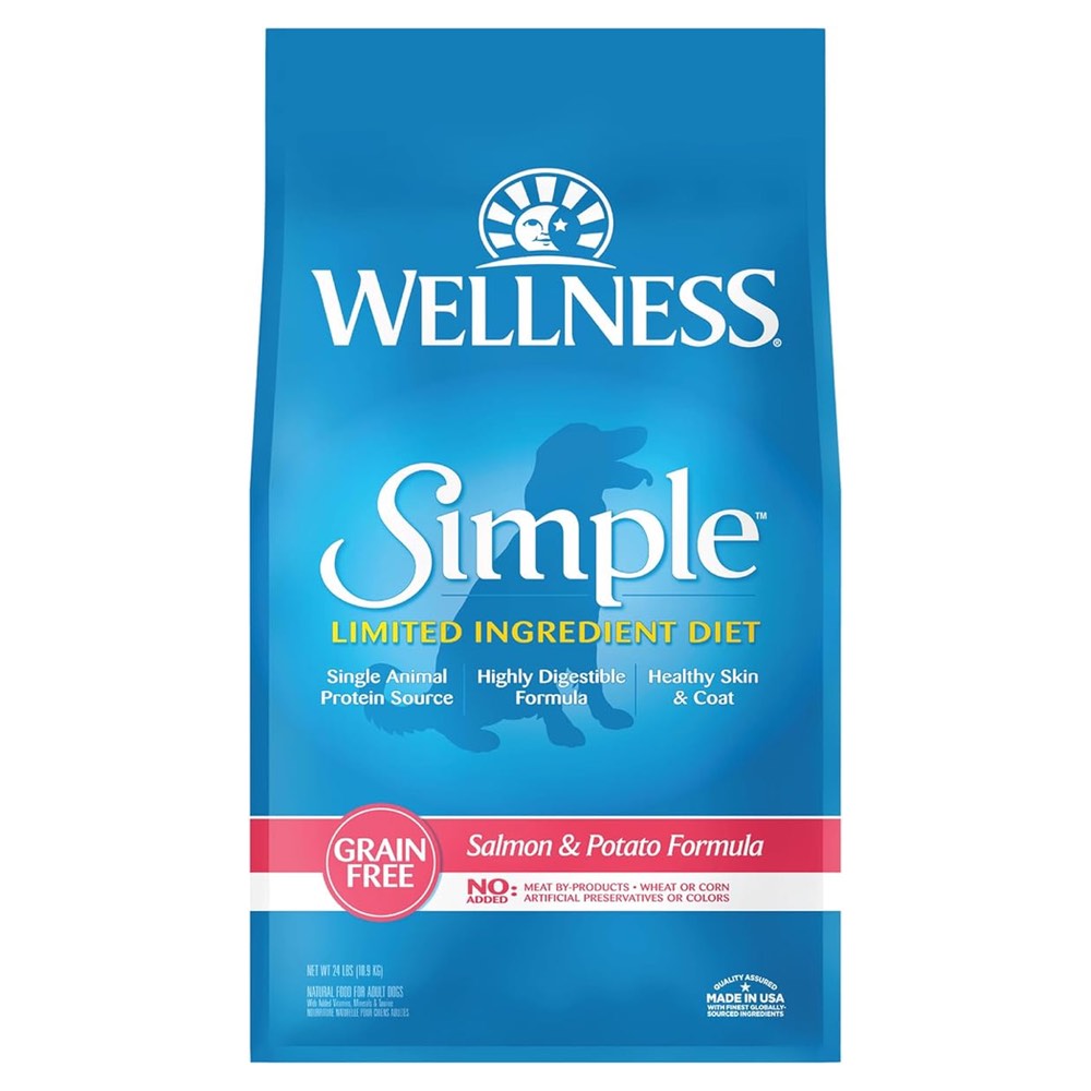 Wellness Simple Grain-Free Salmon & Potato Formula Adult Dry Dog Food 24lb