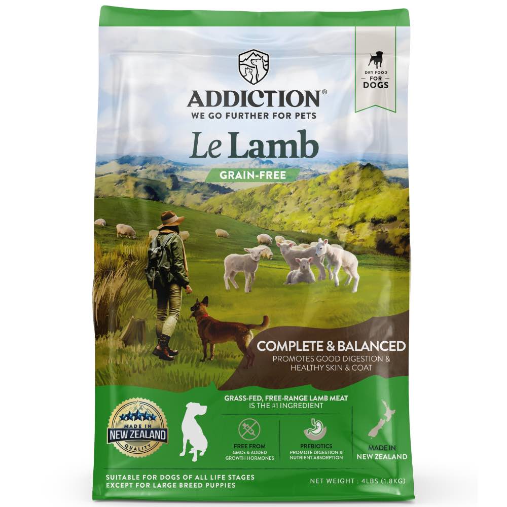 15% OFF/FREE TREATS: Addiction Le Lamb Grain Free Dry Dog Food