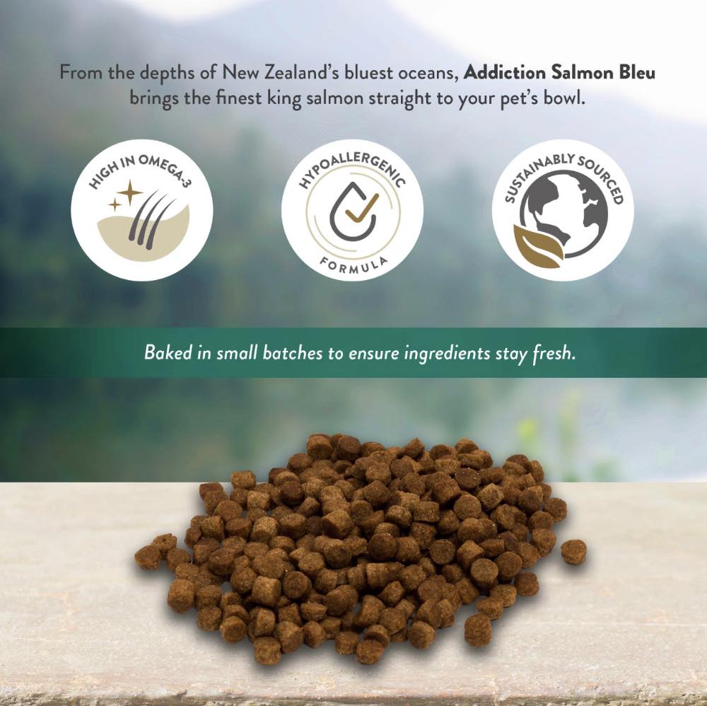 15% OFF/FREE TREATS: Addiction Salmon Bleu Puppy Grain Free Dry Dog Food