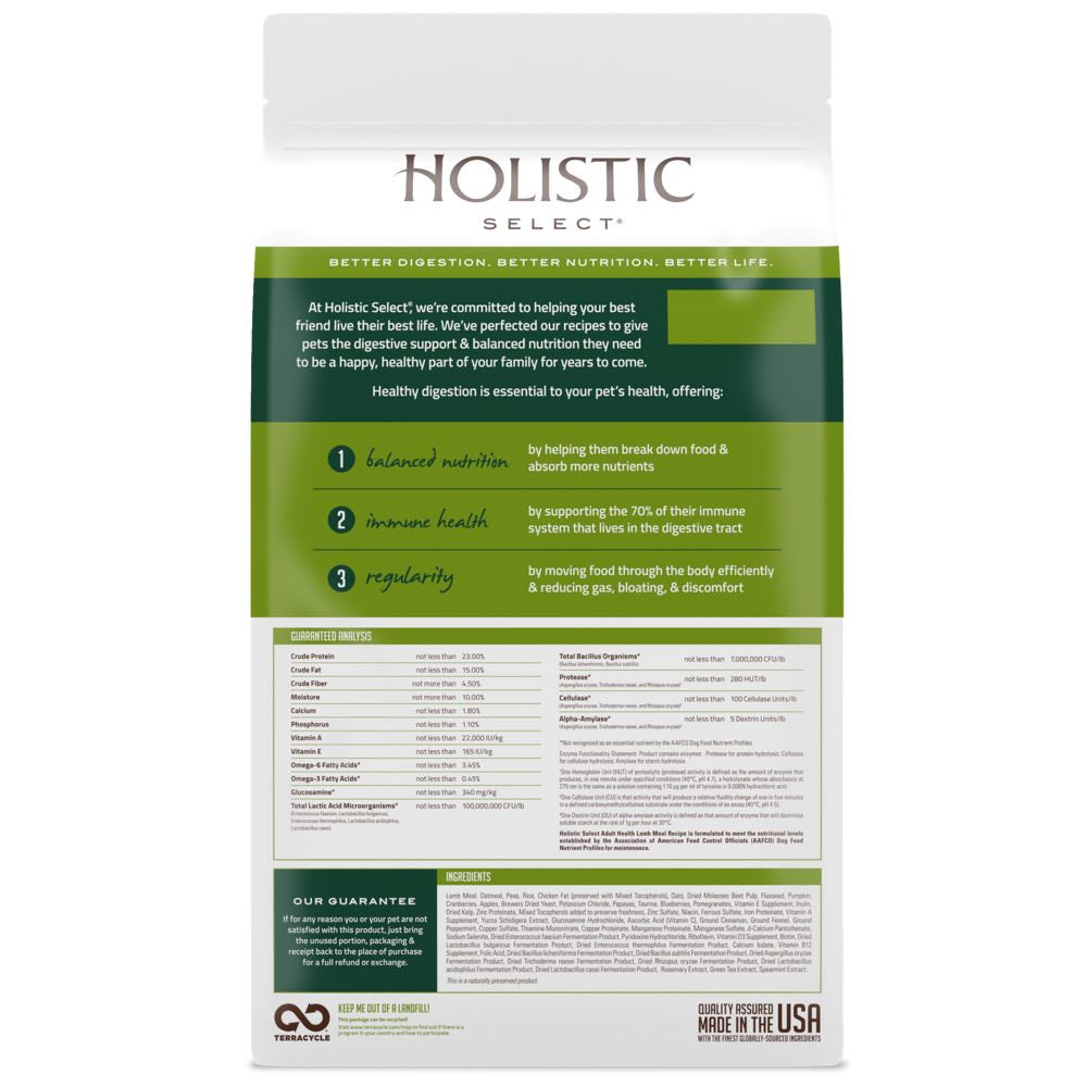 Holistic Select Adult Health Lamb Meal Dry Dog Food