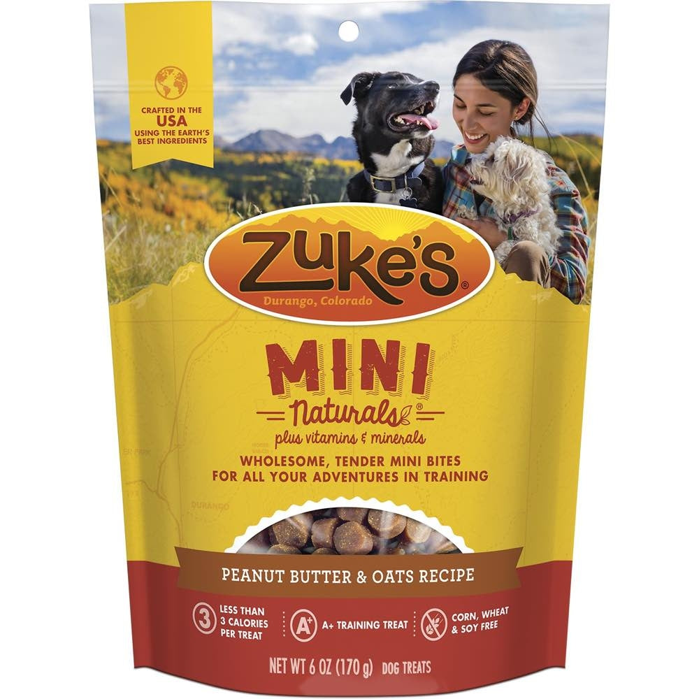 Zuke's Mini Naturals Peanut Butter & Oats Recipe Dog Treats 170g