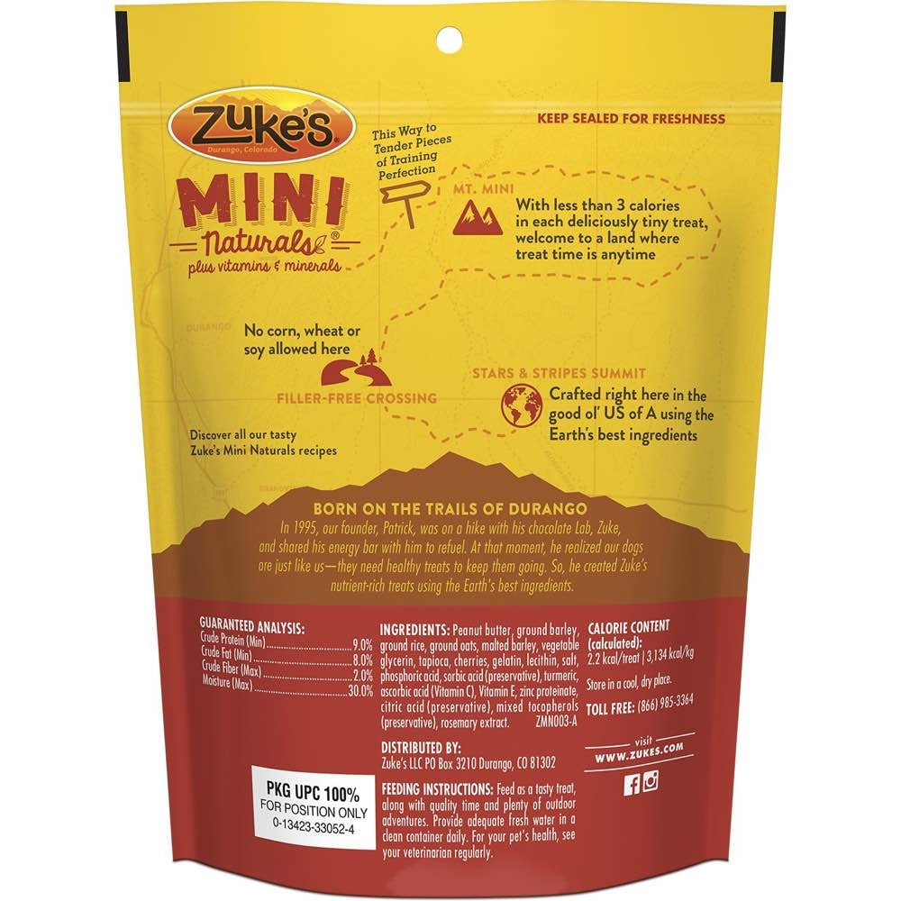 Zuke's Mini Naturals Peanut Butter & Oats Recipe Dog Treats 170g